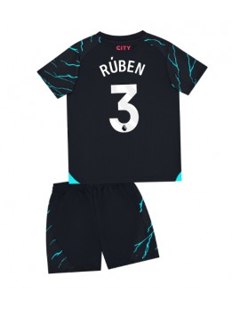 Manchester City Ruben Dias #3 Dječji Rezervni Dres kompleti 2023-24 Kratak Rukavima (+ kratke hlače)